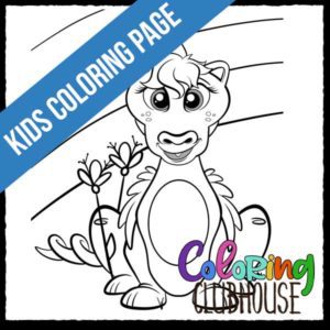 Baby Dragon Coloring Page for Kids