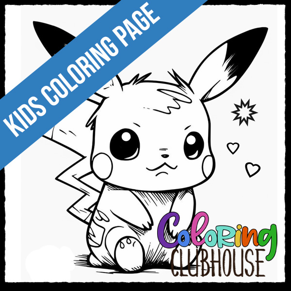 Pikachu With Ash Coloring Page  Pikachu coloring page, Pokemon