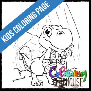 Dinosaur Thumbs Up Coloring Page