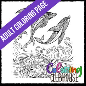 Dolphin Mandala Coloring Page for Adults