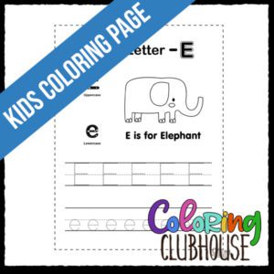 [E] Letter Tracing Activity Sheet