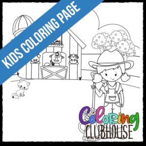 Farm Girl Coloring Page for Kids - Stardew Valley - PDF