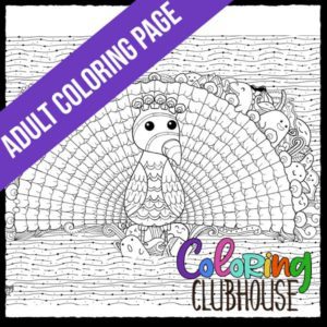 Funky Peacock Printable Coloring Page for Adults