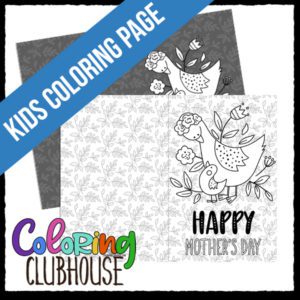 Mother's Day Cards to Color for Kids