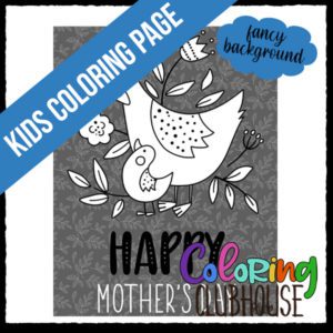Happy Mother's Day Coloring Page for Kids