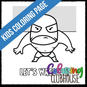 Let's Wrestle Coloring Page PDF