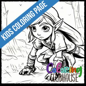 Link from Zelda Coloring Page - Free PDF
