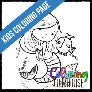 Mermaid Cutie Coloring Page