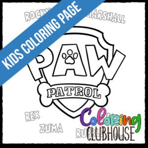 Paw Patrol Names Coloring Page