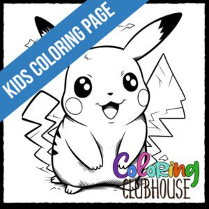 Free Pikachu Pokemon Coloring Page PDF