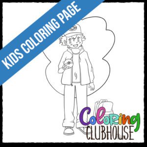 Ash Ketchum - Pokemon Coloring Page