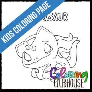 Bulbasaur Coloring Page : Easy Pokemon Bulbasaur Coloring Books Pokemon