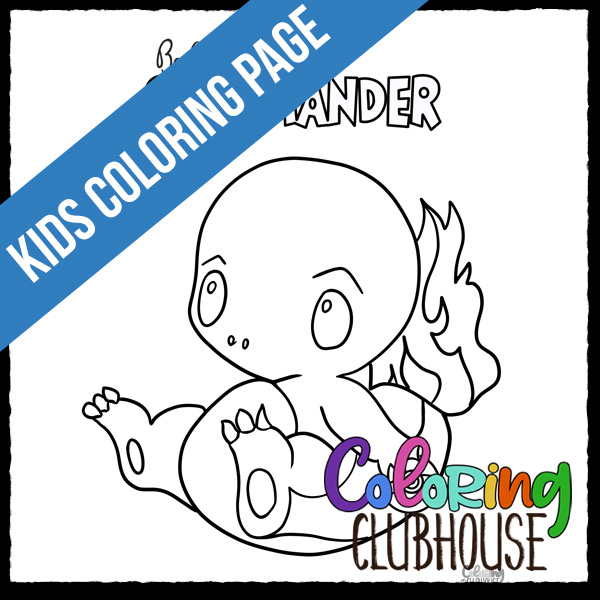 Charmander Pokemon coloring page