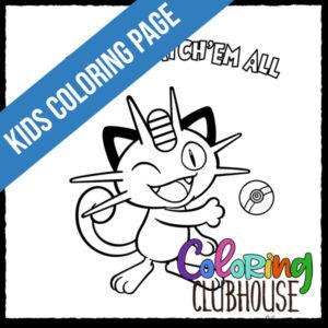 Meowth Pokemon Coloring Page