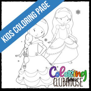 Easy Elsa and Anna Coloring Page - Frozen