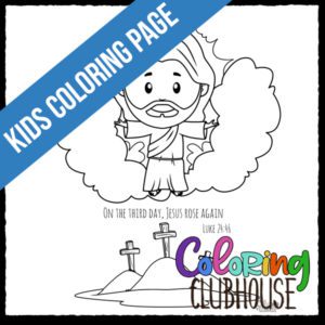 Resurrection of Jesus Coloring Page