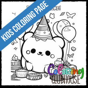 Squishmallow Coloring Page Birthday Time