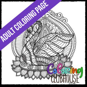 Swan Zentangle Bird Coloring Page for Adults