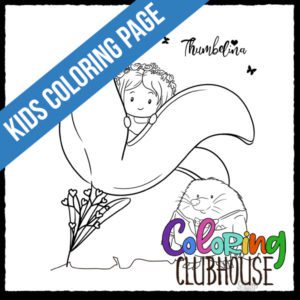 Thumbelina Fairy Tale Coloring Page