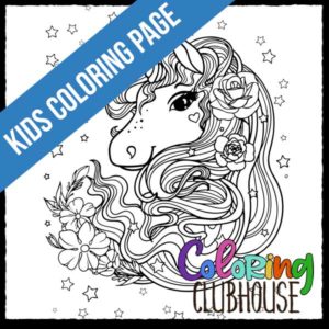 Printable Unicorn Beauty Coloring Page for Kids and Teens