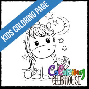 Unicorn Star Coloring Page